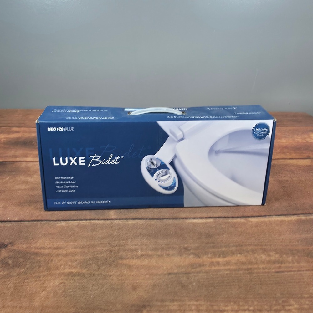 NEW Luxe Bidet Neo 120 Bidet Attachment Adult OS Blue Non-Electric Rear Wash